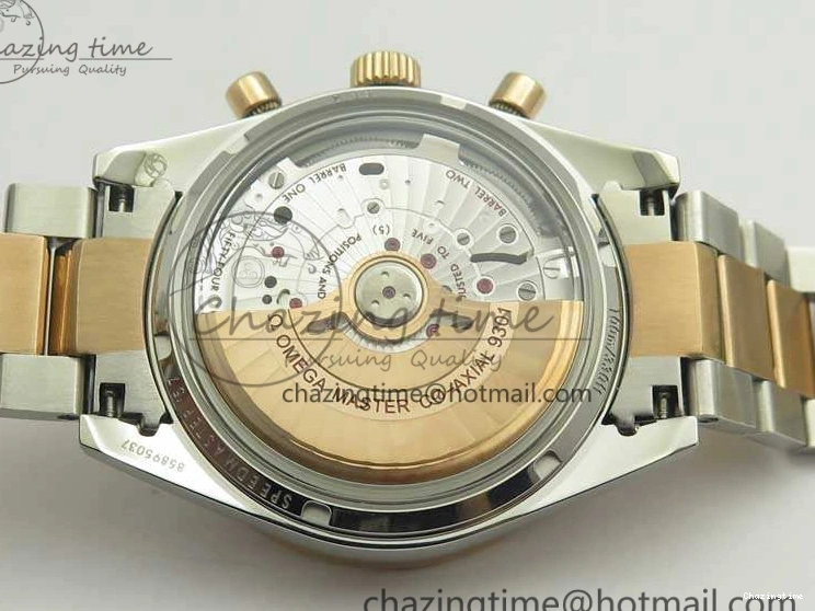 0327 Thermal Speedmaster ’57 Co-Axial SS RG OMF 1:1 Best Edition White Dial On SS RG Bracelet A9300 (Free Leather Strap) 8074